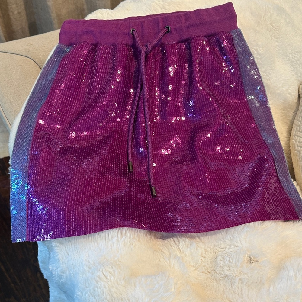 Alberta Ferretti Fuchsia Sequin Mini Skirt